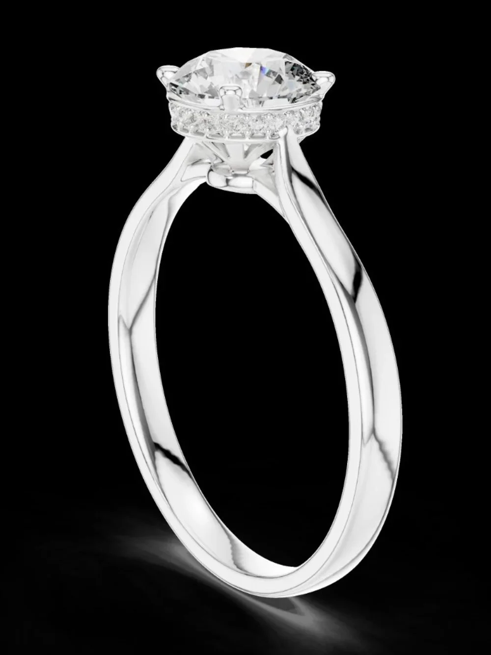 3CT Round Cut Lab Diamond Elegant Solitaire Engagement Ring Solid Gold